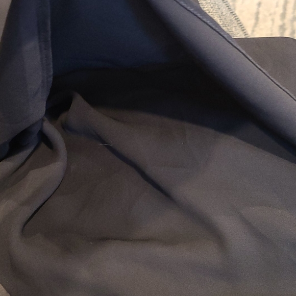 H&M black 2 layer semi sheer dress w/ silver trim - Picture 6 of 9